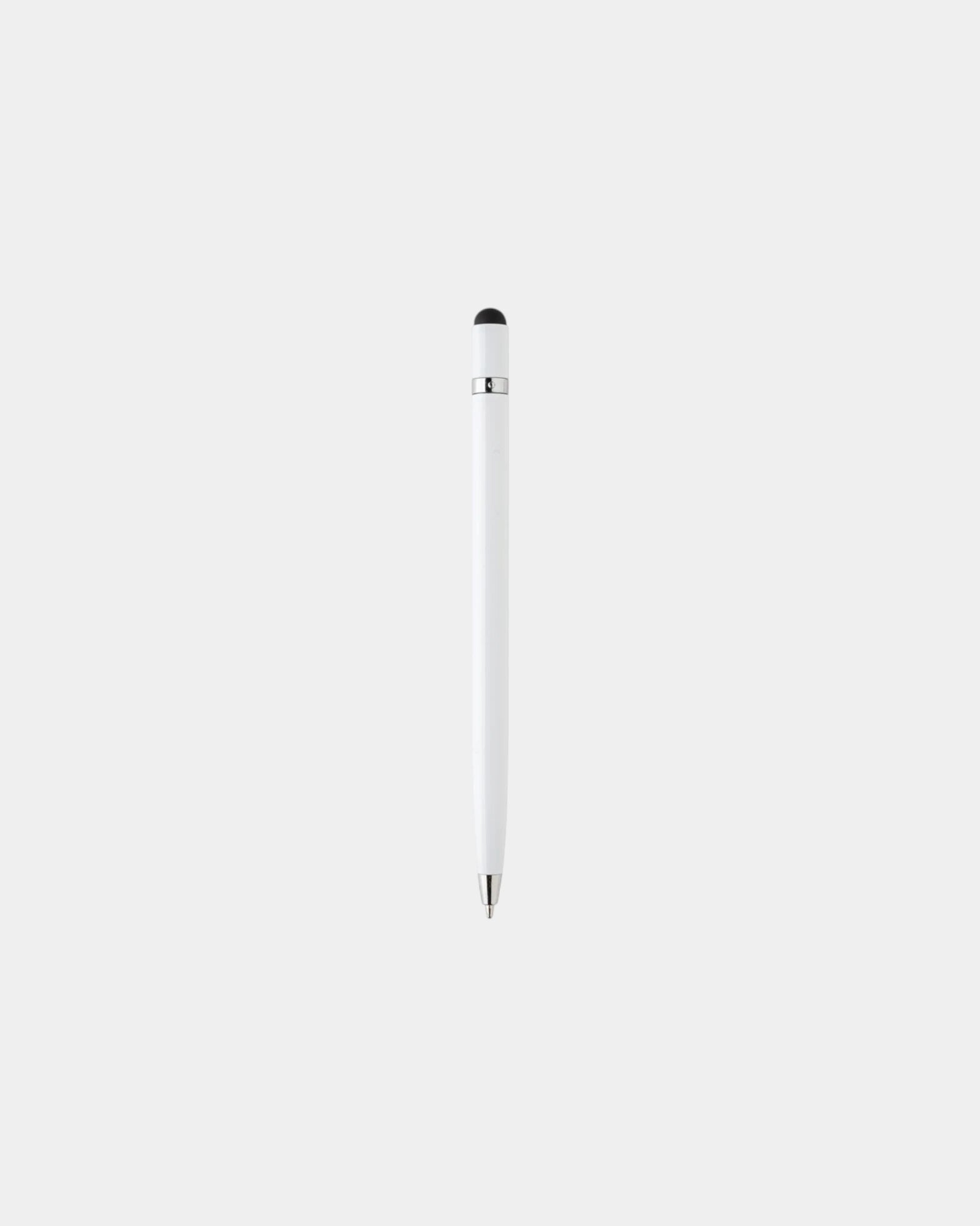 Stylus Aluminium grau zum Personalisieren - Weiß