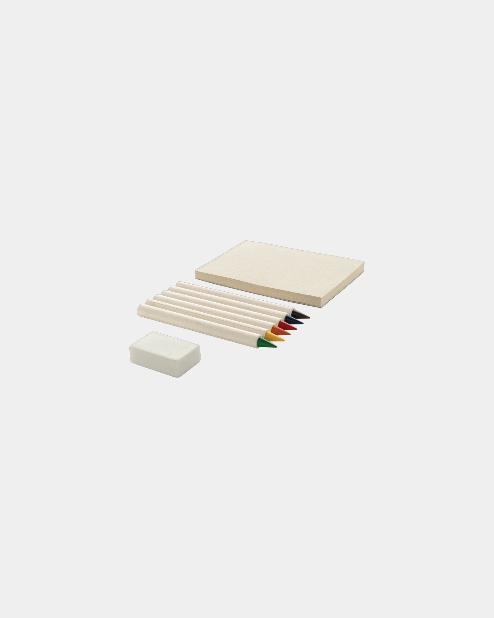 Set von 6 Farben mit Notizbuch zum Personalisieren - Weiß