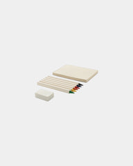 Set von 6 Farben mit Notizbuch zum Personalisieren - Weiß