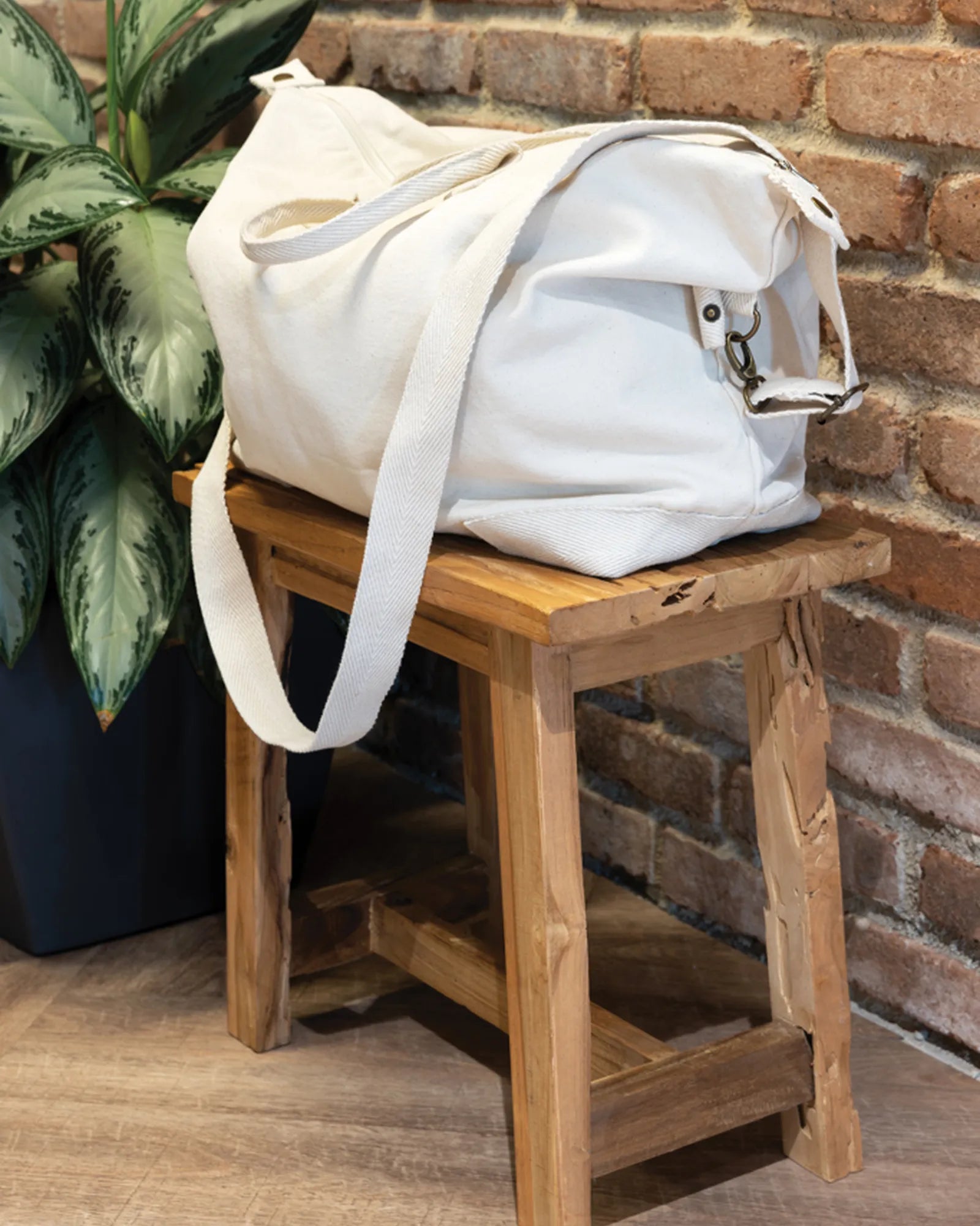 Wochenendtasche aus recycelter Baumwolle zum Personalisieren - 5