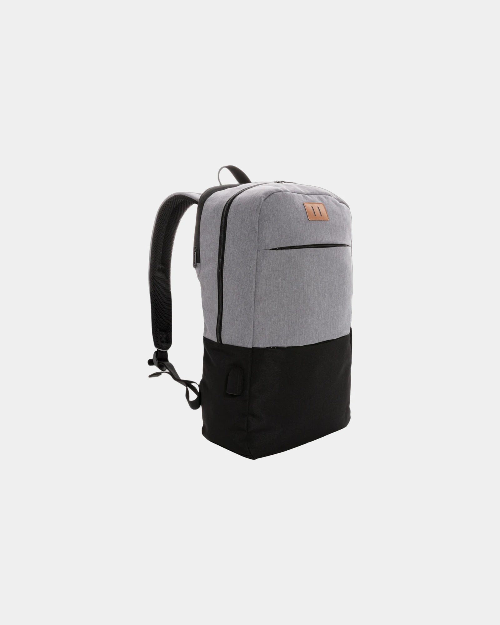 Rucksack Polyester 15,6" mit USB und RFID-Schutz zum Personalisieren - Schwarz