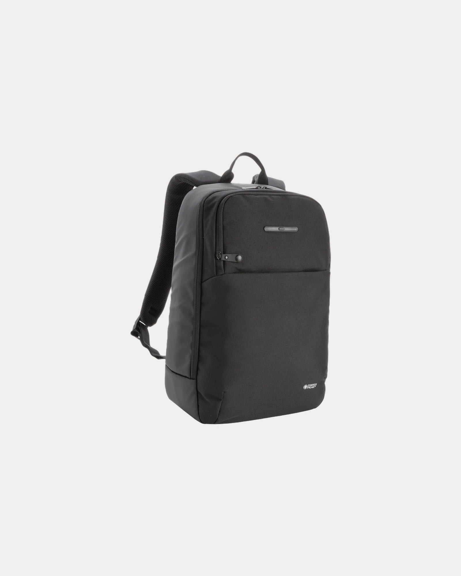 Rucksack Polyester Swiss Peak 15,6" mit UV-C Sterilisator zum Personalisieren - Schwarz
