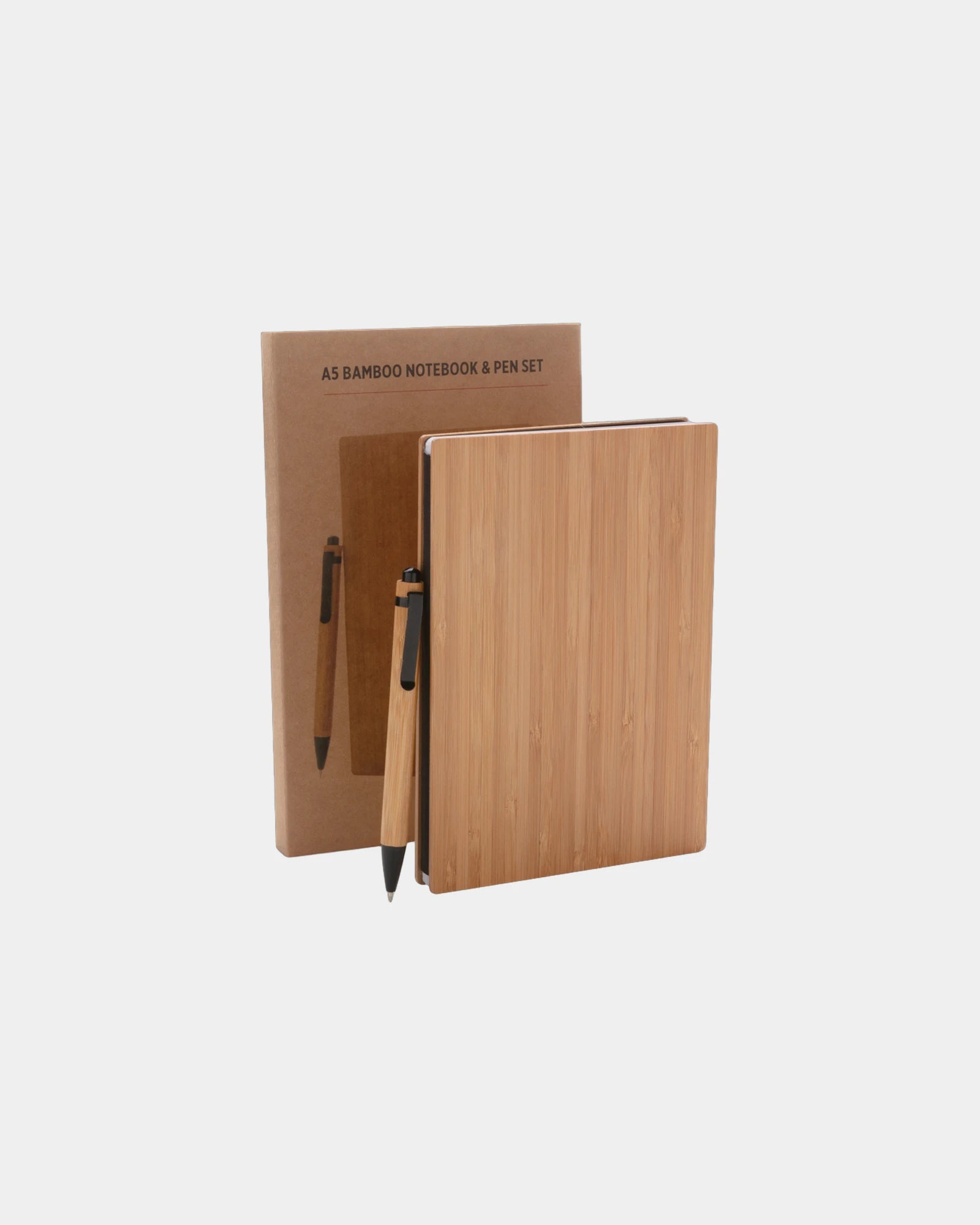 Notizbuch Set A5 Bambus mit Stift zum Personalisieren - 4