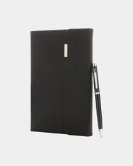 Notizbuch PU mit Reißverschluss Swiss Peak zum Personalisieren - Schwarz