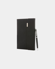 Notizbuch PU mit Reißverschluss Swiss Peak zum Personalisieren - Schwarz