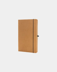 Notizbuch A5 recyceltes Leder GRS zum Personalisieren - Braun