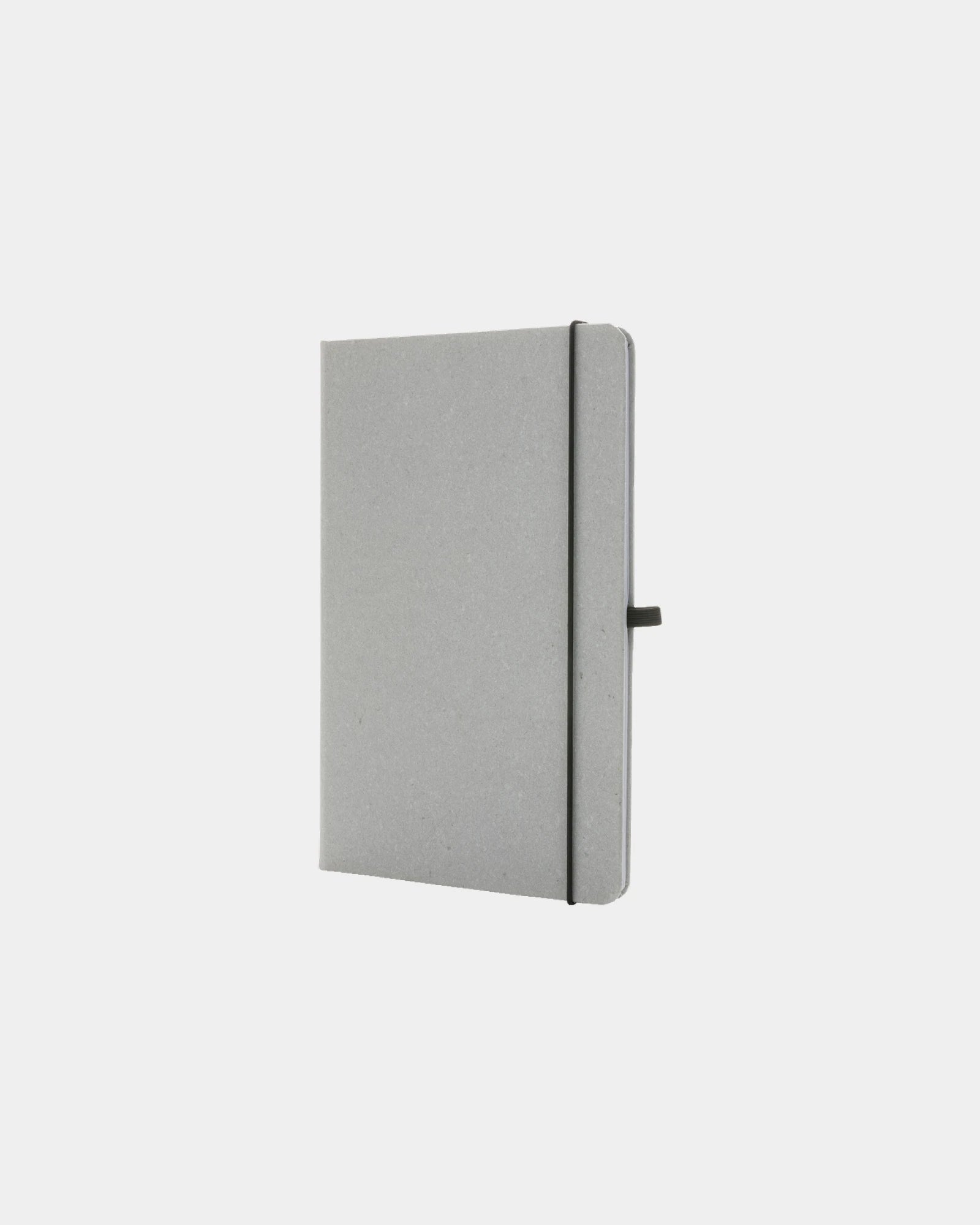 Notizbuch A5 recyceltes Leder GRS zum Personalisieren - Hellgrau