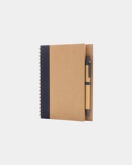 Notizbuch recycelt mit Stift zum Personalisieren - Blau