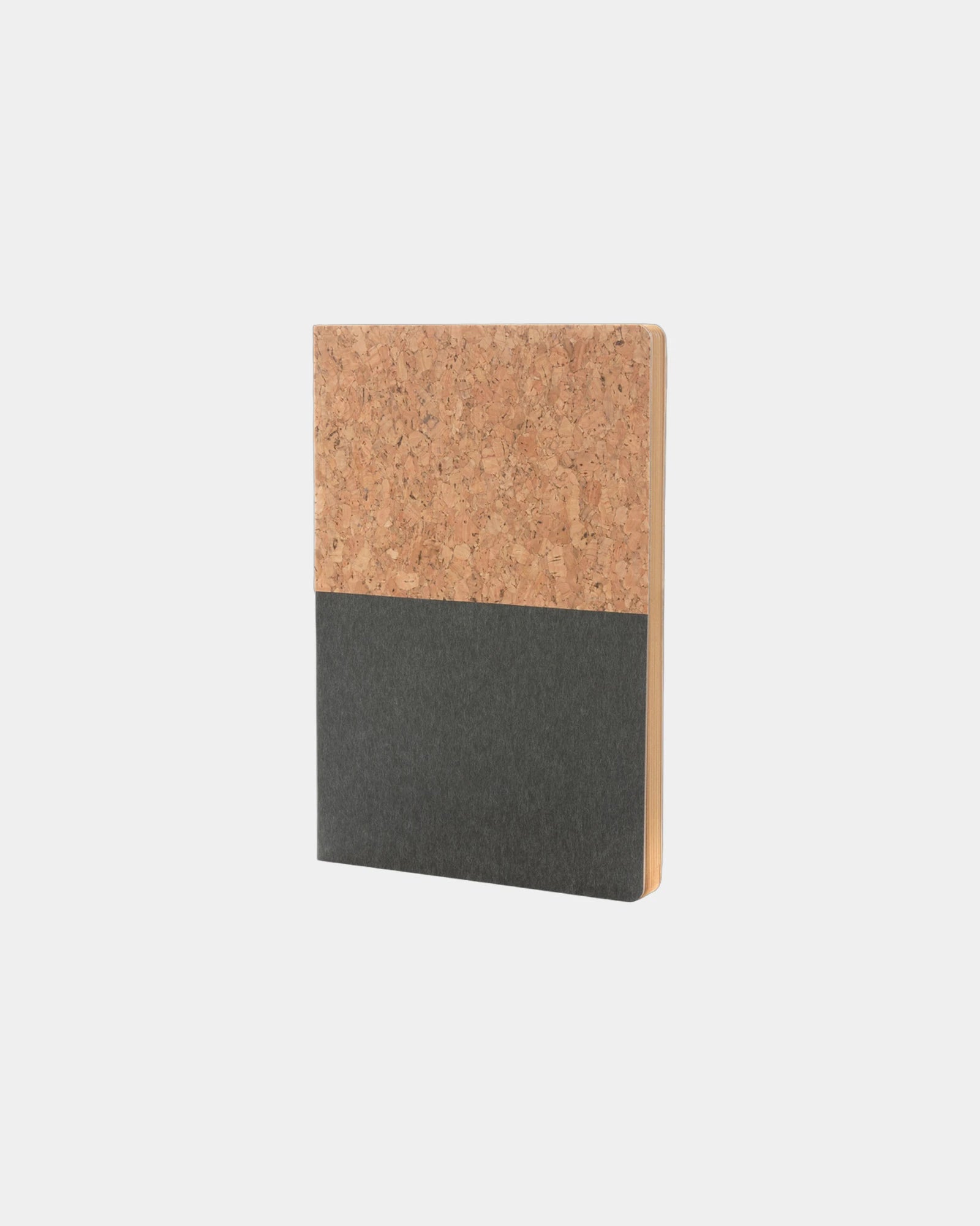 Notizbuch A5 Kork und Kraftpapier zum Personalisieren - Schwarz