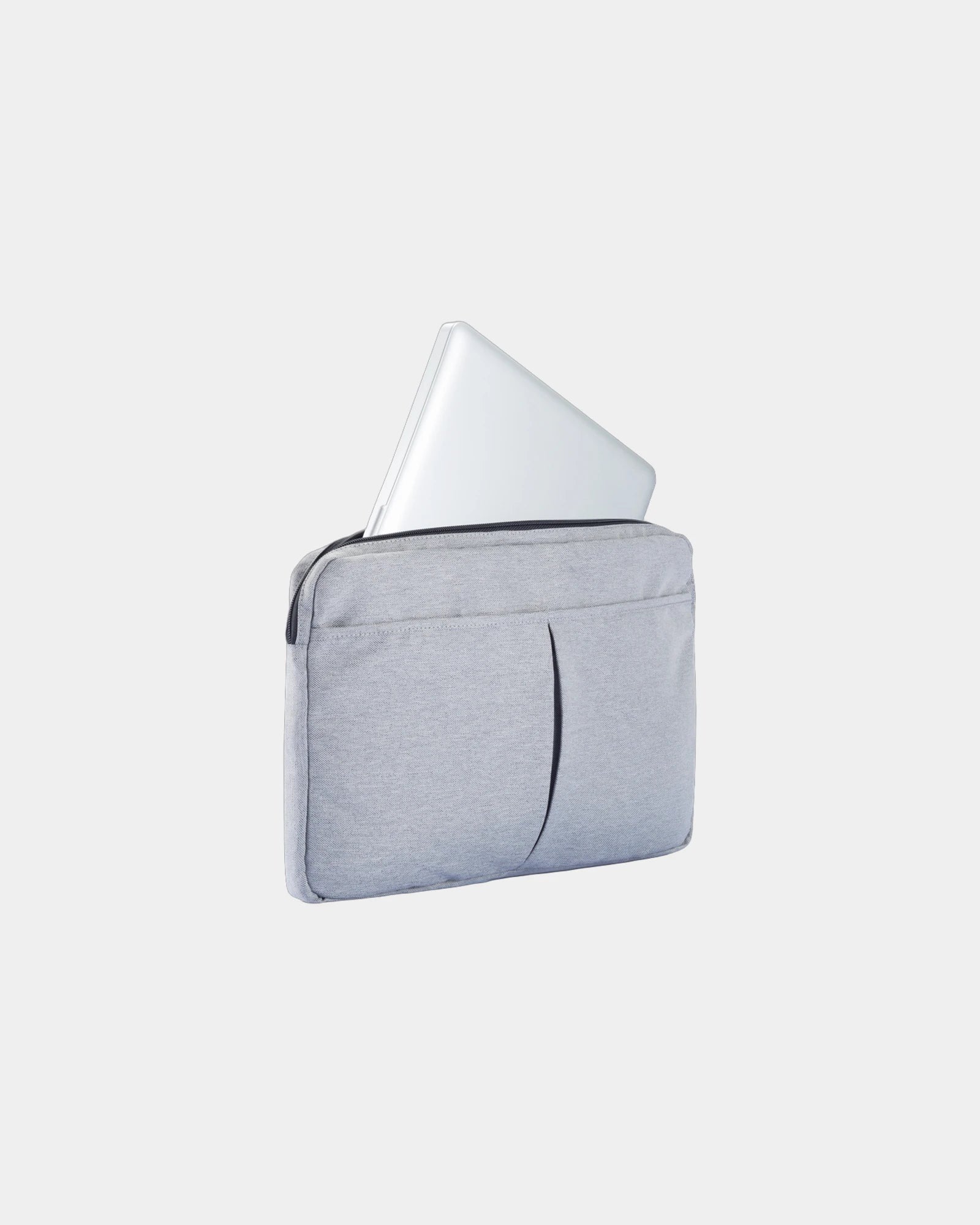 Pochette Polyester 15" grau zum Personalisieren - 1