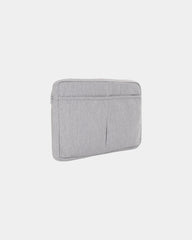 Pochette für Laptop 15,6" aus recycelter Baumwolle zum Personalisieren - Grau