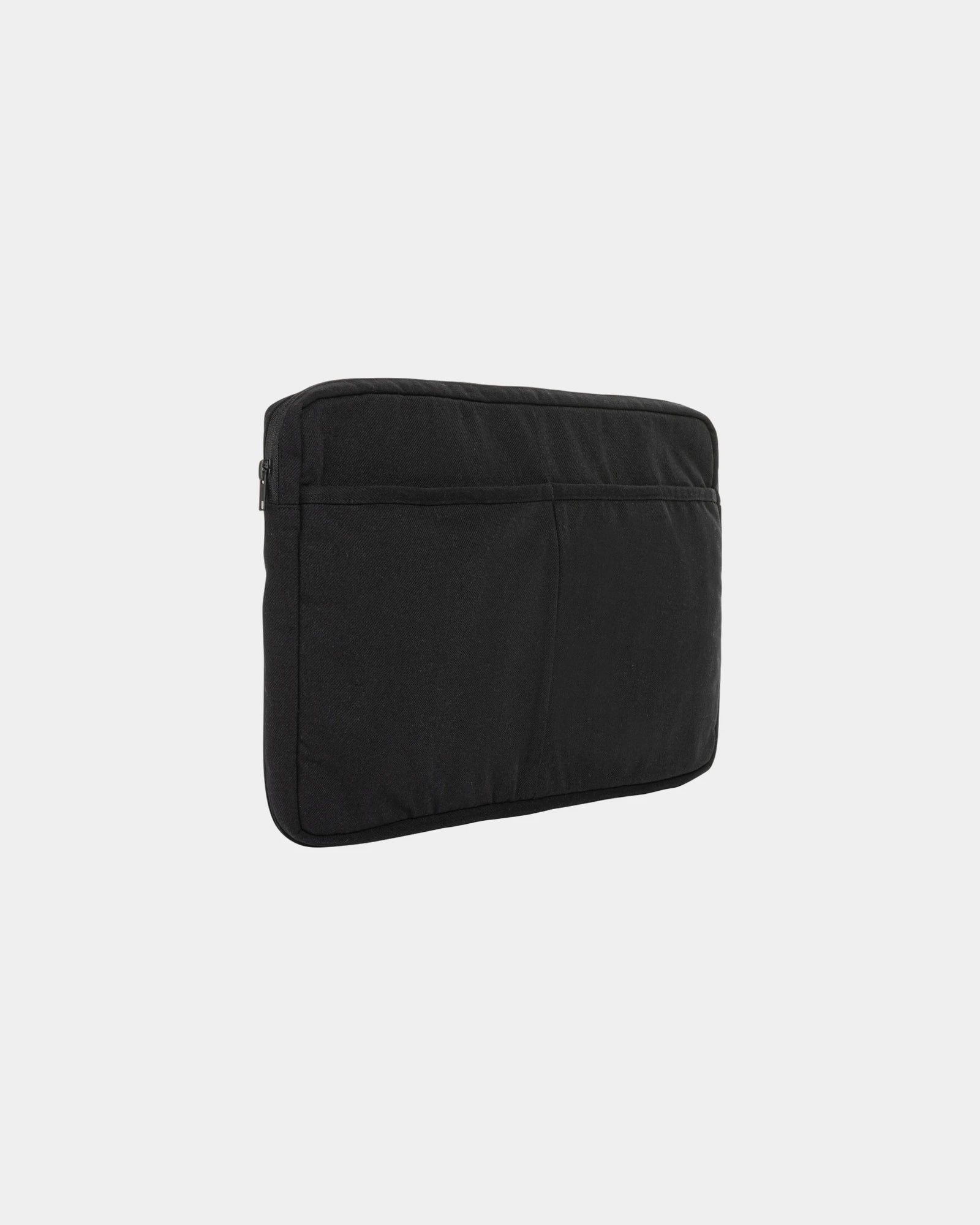 Pochette für Laptop 15,6" aus recycelter Baumwolle zum Personalisieren - Schwarz