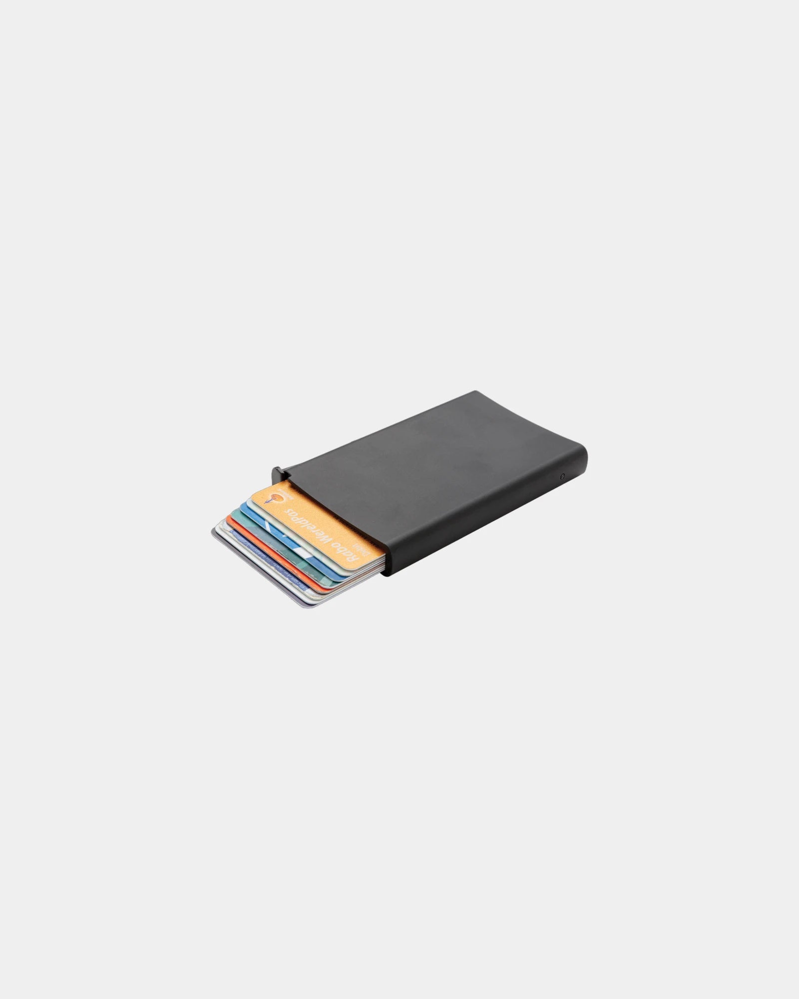 Kartenhalter Aluminium RFID-Schutz zum Personalisieren - Schwarz