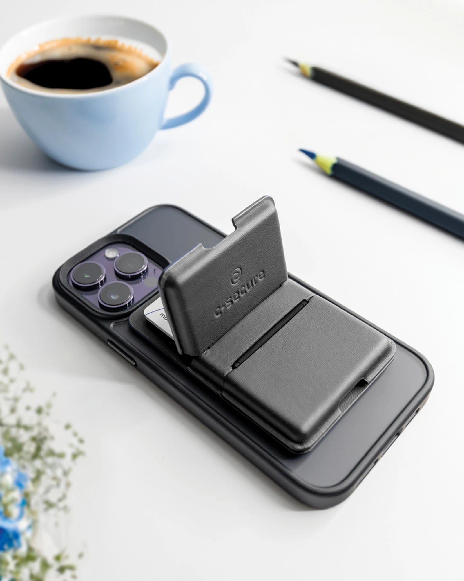 Kartenetui PU schwarz C-Secure zum Personalisieren - 10