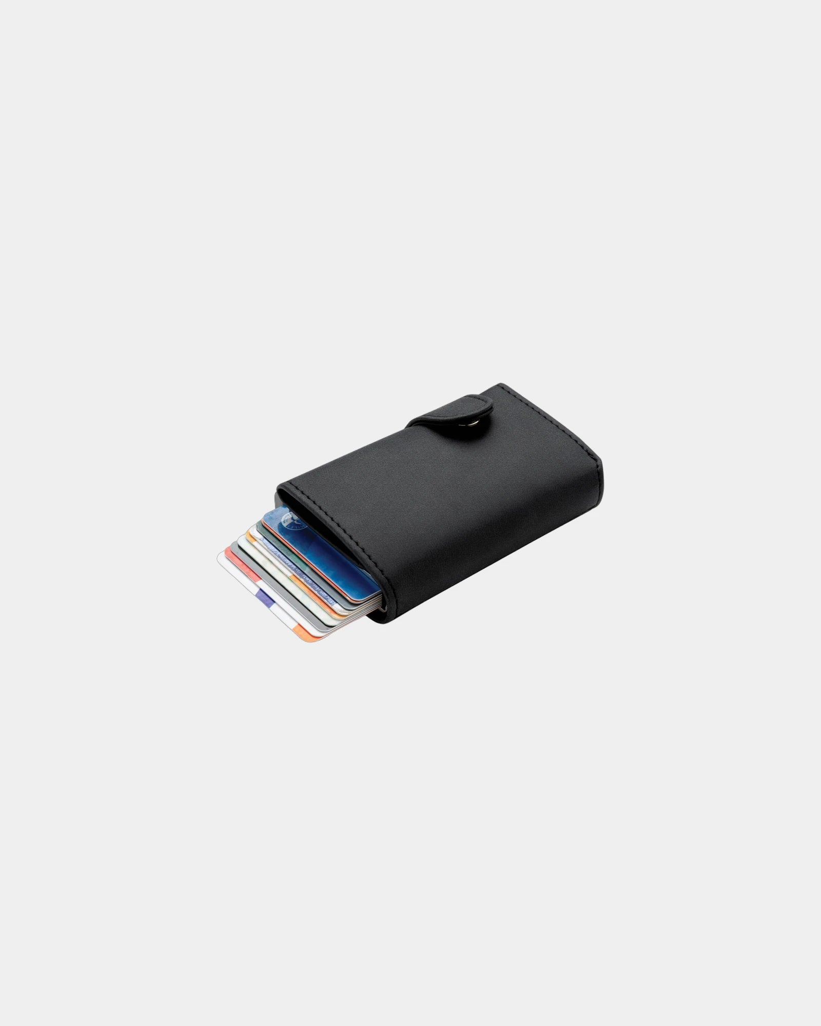 Kartenetui Aluminium PU RFID Schutz zum Personalisieren - Schwarz