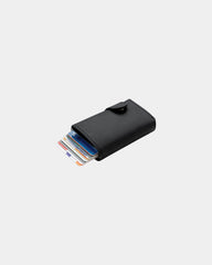 Kartenetui Aluminium PU RFID Schutz zum Personalisieren - Schwarz