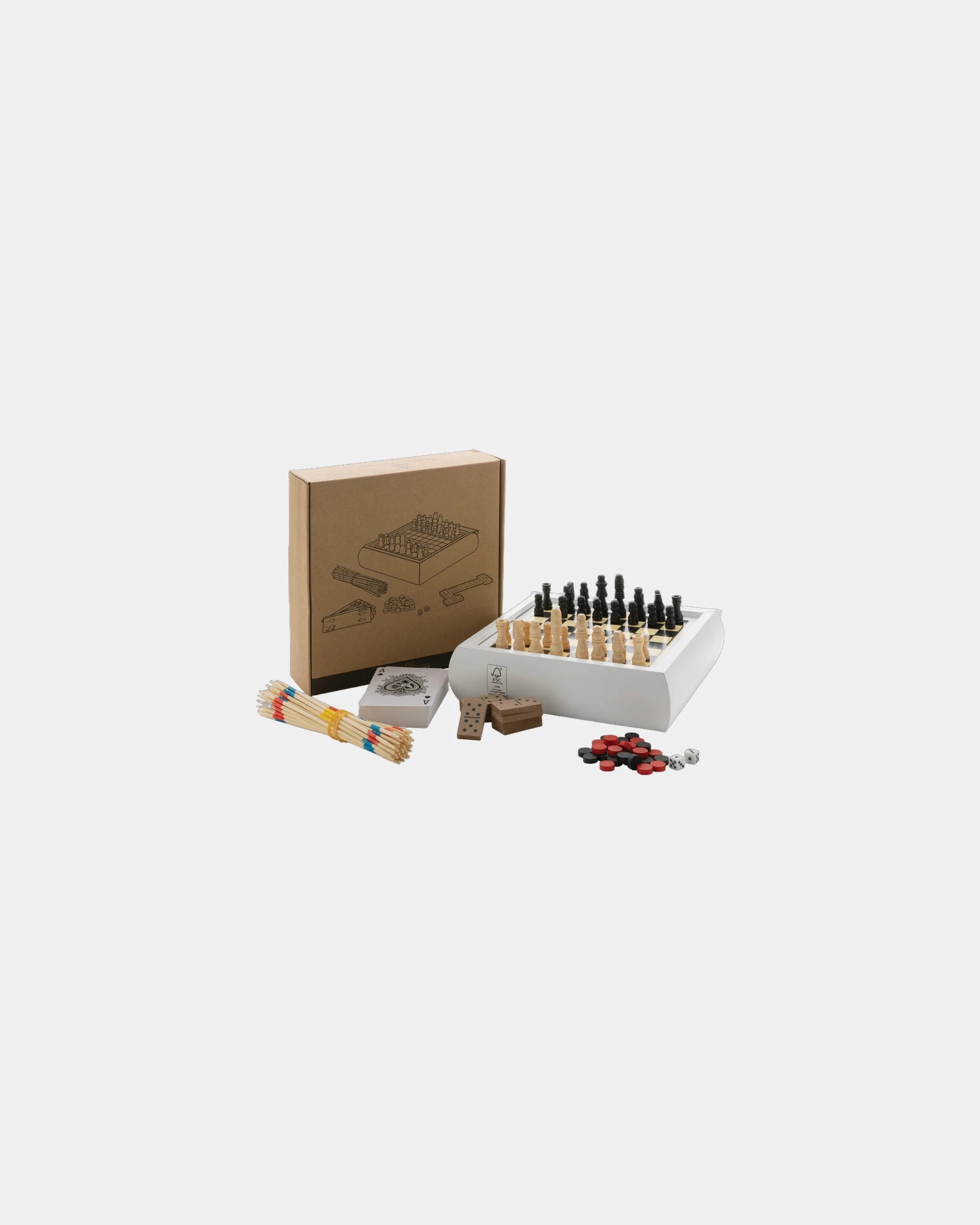 Set 5 in 1 Holzspiel zum Personalisieren - 5