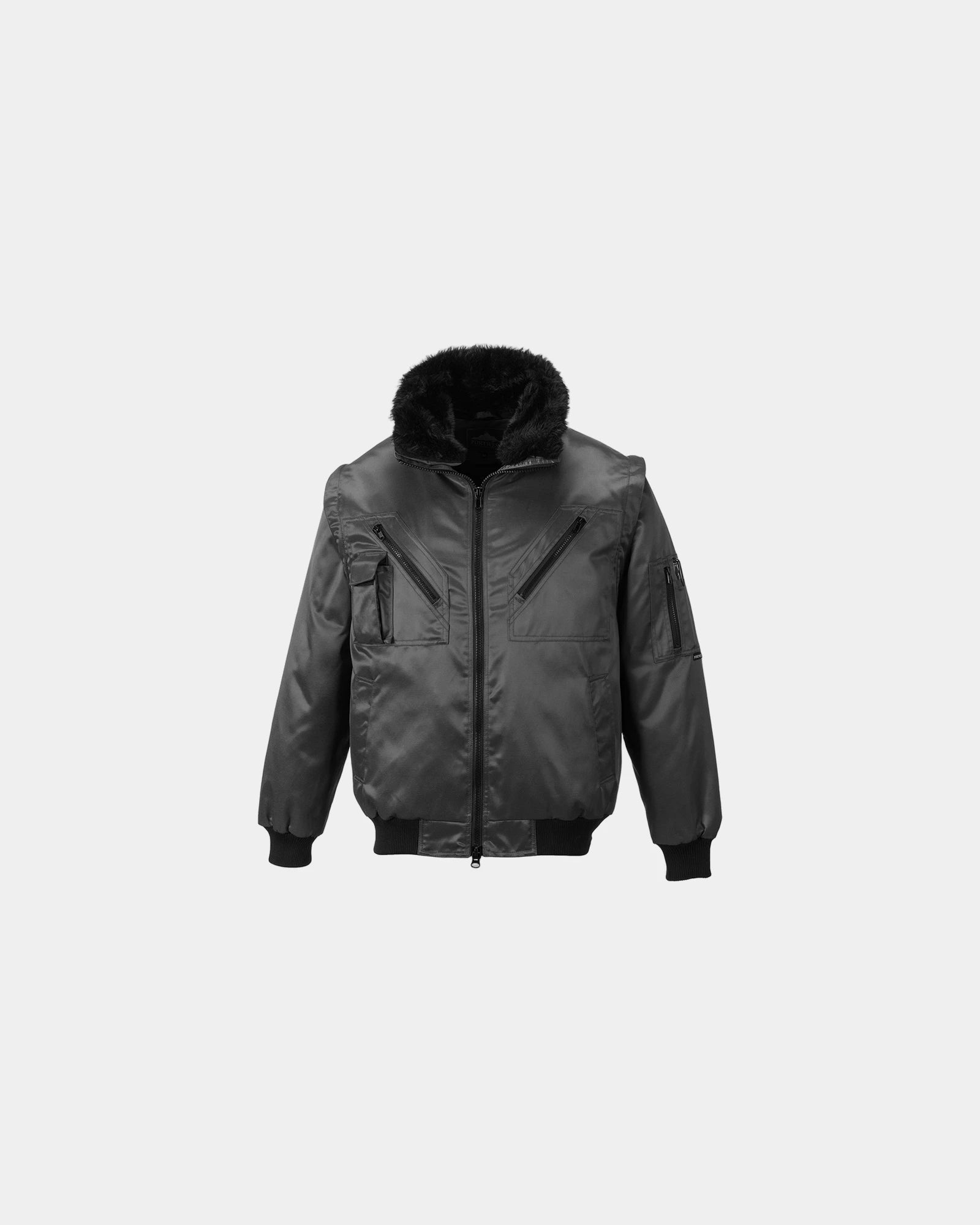 Blouson Pilot 4 in 1 Portwest zum Personalisieren - Schwarz-Himmelblau