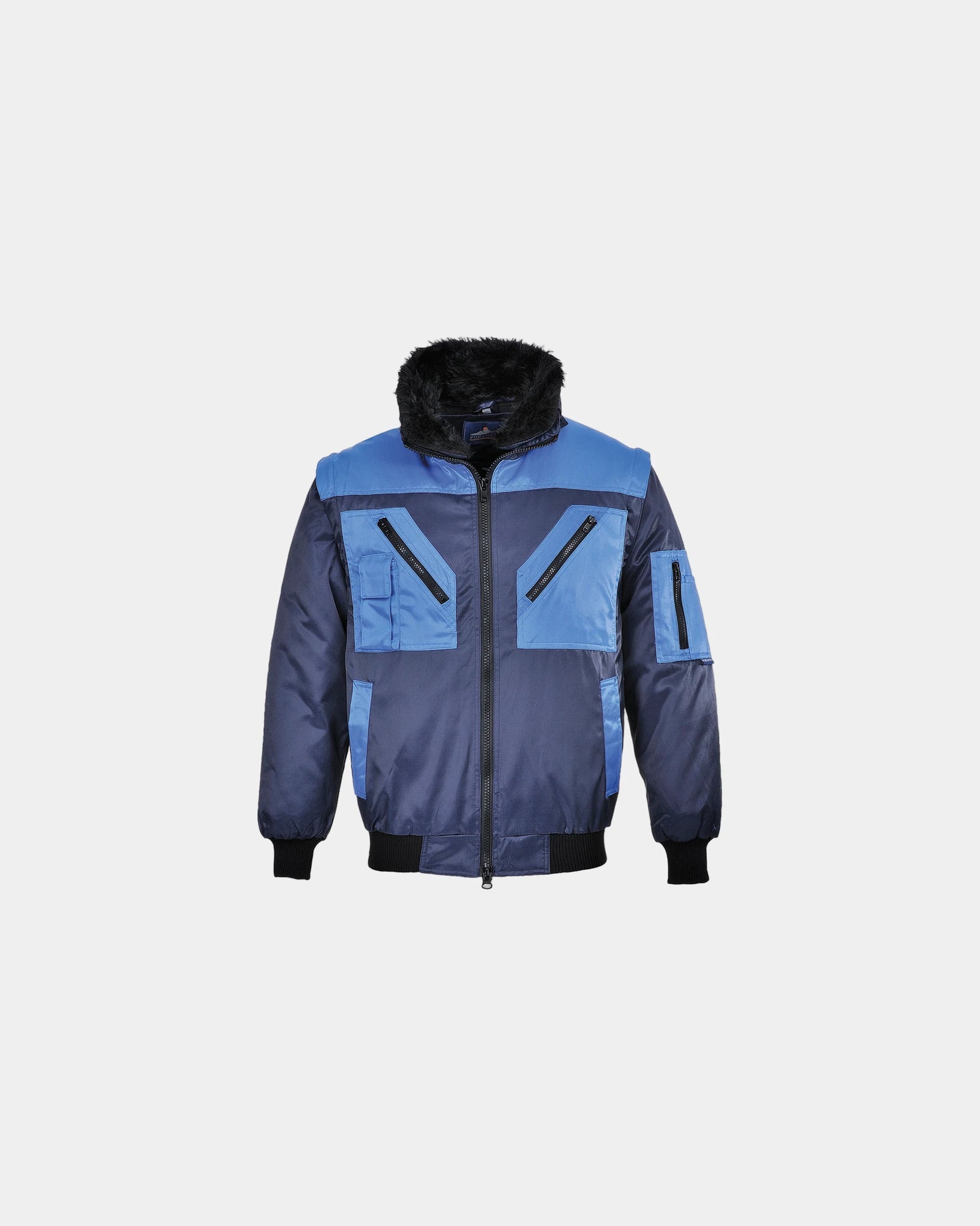 Blouson Pilote bicolore zum Personalisieren - Marineblau
