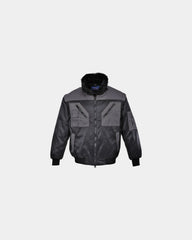 Blouson Pilote bicolore zum Personalisieren - Grau