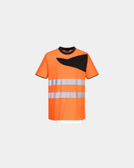 T-Shirt hochsichtbar Polycotton Portwest PW2 M/C zum Personalisieren - Orange