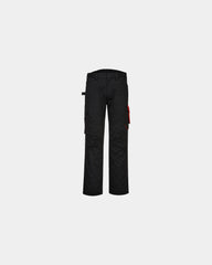 Pantalon Service Polycoton Portwest PW2 zum Personalisieren - Schwarz-Rot