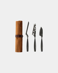 Käsemesser-Set Edelstahl Boska Monaco+ zum Personalisieren - Schwarz