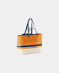 Stofftasche M PVC und Leder Roland Garros zum Personalisieren - Roter Sand