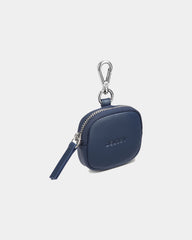 Etui für Kopfhörer Leder Roland Garros zum Personalisieren - Marineblau