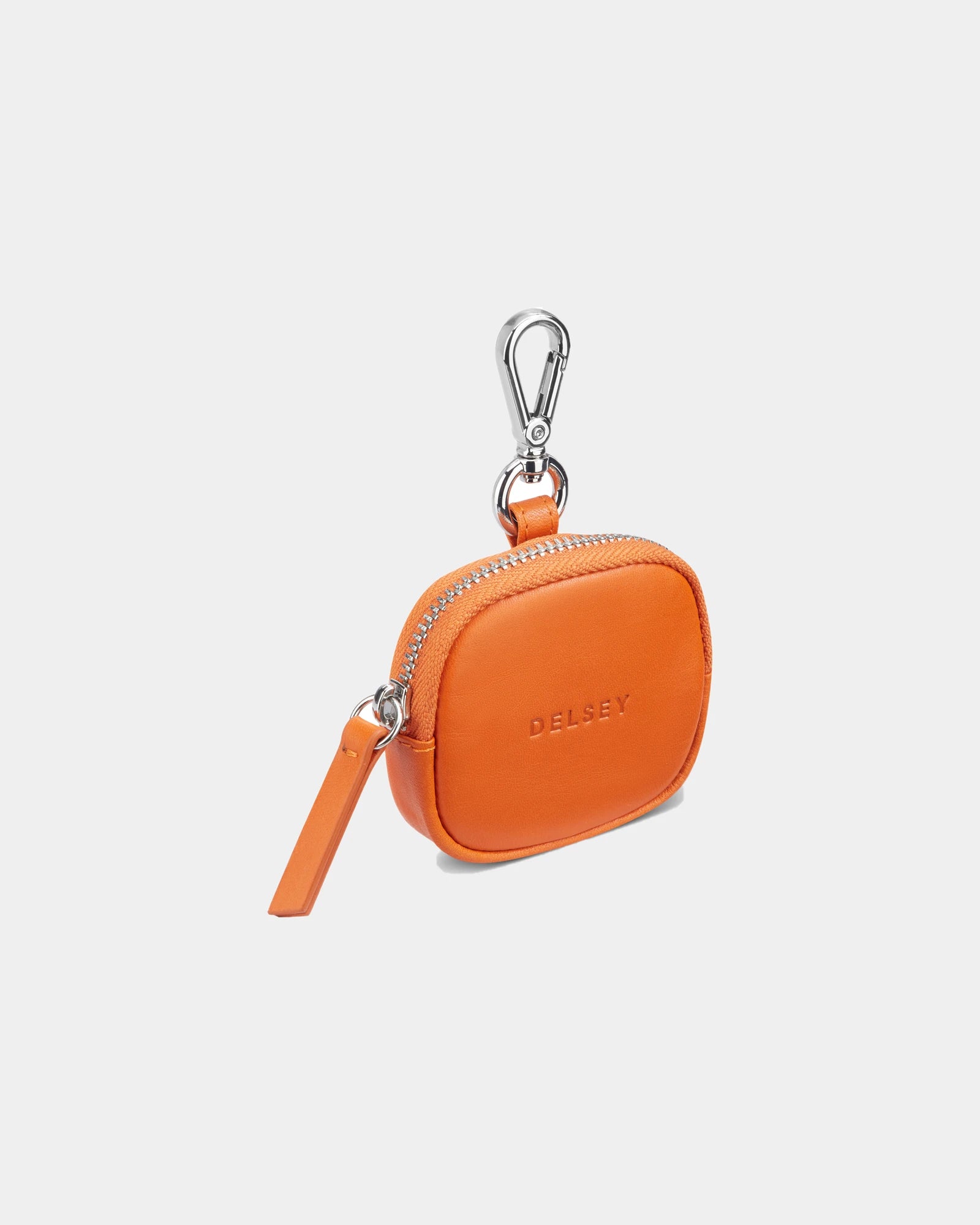 Etui für Kopfhörer Leder Roland Garros zum Personalisieren - Orange