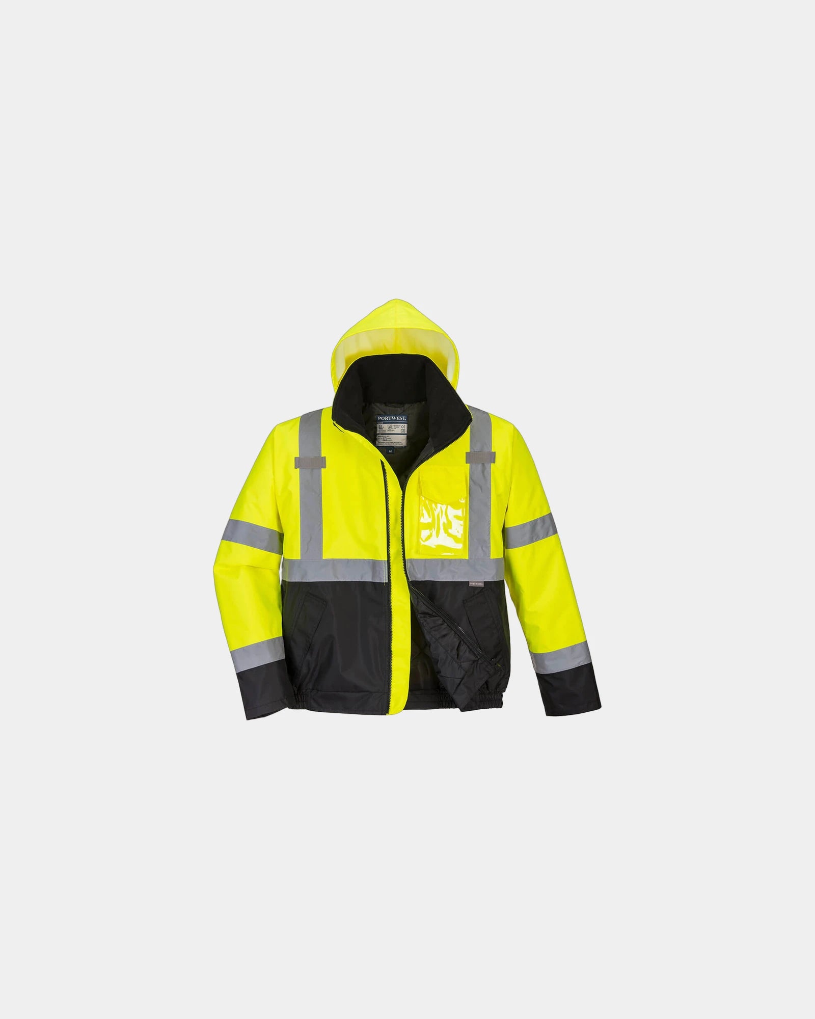 Blouson Bomber HV Bicolore zum Personalisieren - Gelb-Schwarz