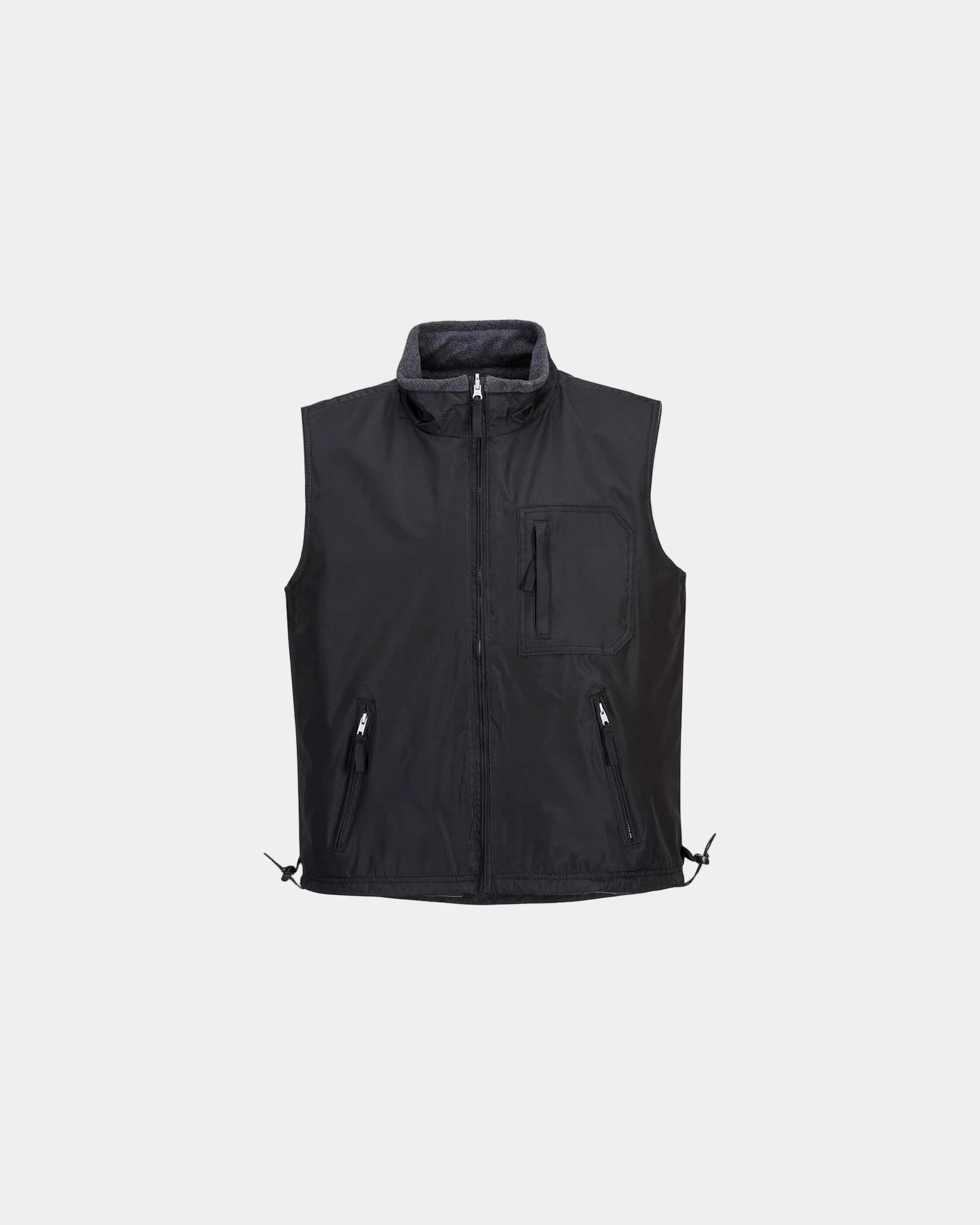 Bodywarmer Polyester Ripstop Portwest zum Personalisieren - Schwarz-Himmelblau