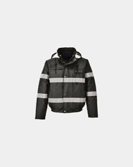 Blouson Iona Lite wasserdicht zum Personalisieren - Schwarz-Himmelblau