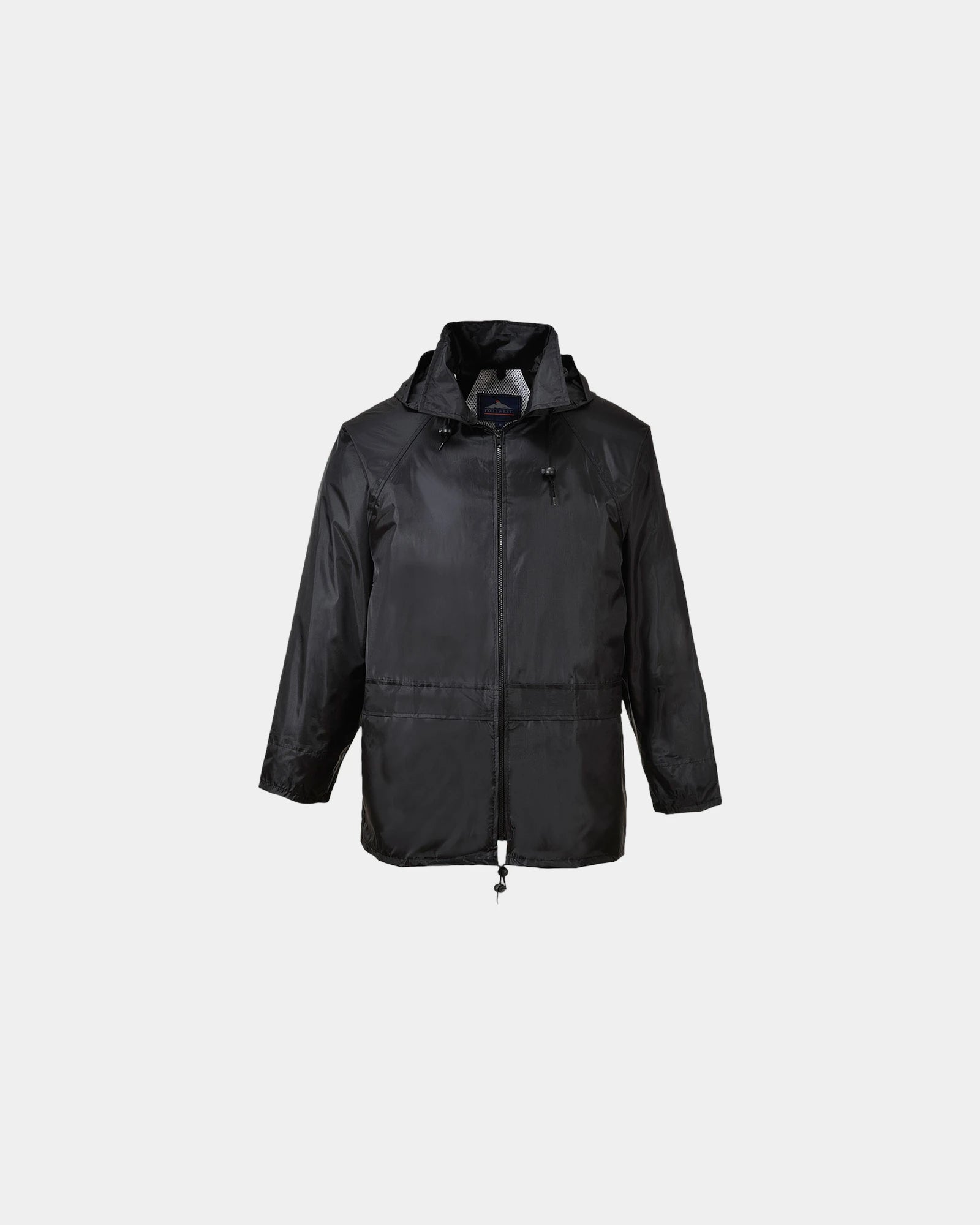 Regenjacke Classic zum Personalisieren - Schwarz-Himmelblau
