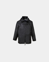 Regenjacke Classic zum Personalisieren - Schwarz-Himmelblau