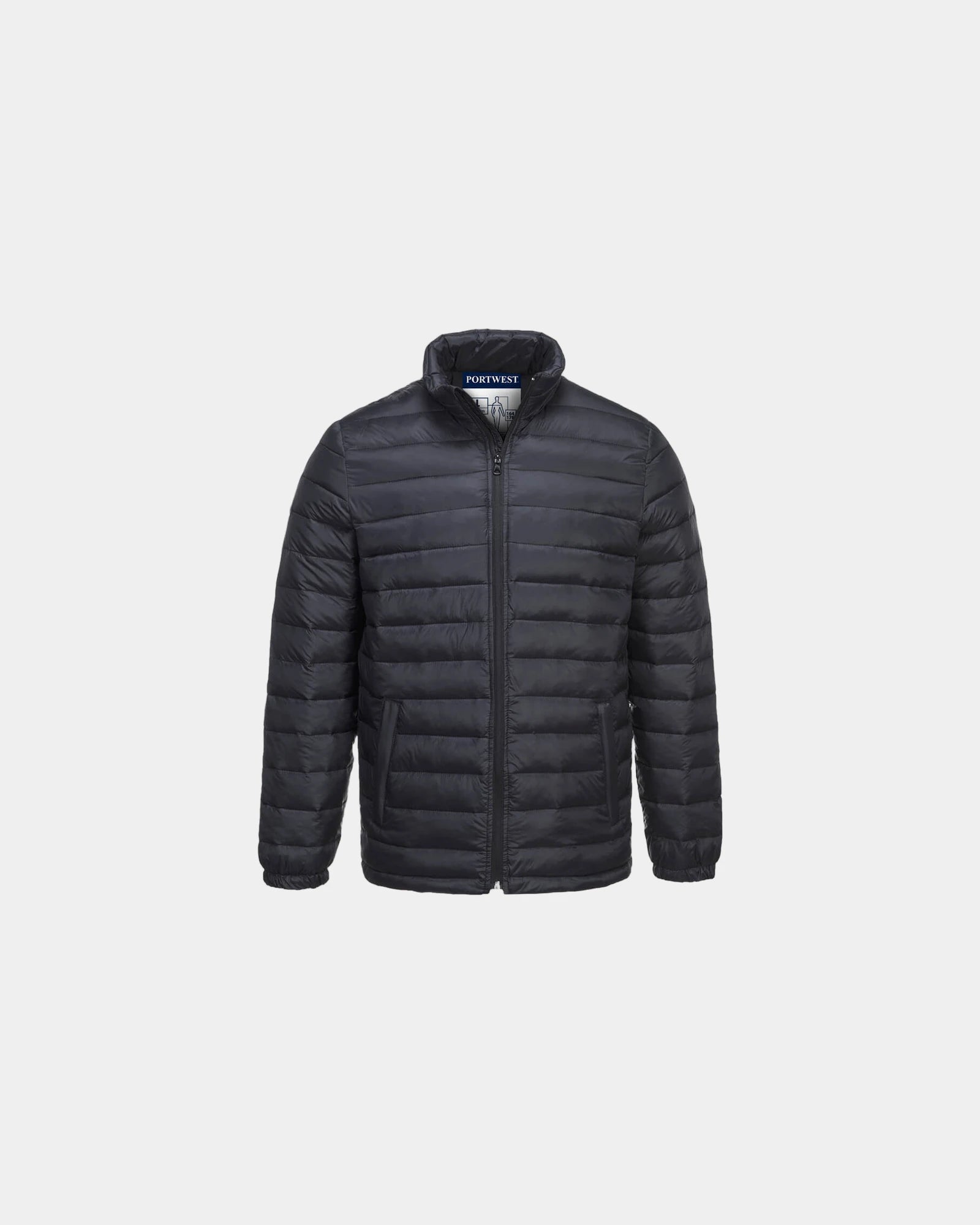 Parka wasserfest Aspen Baffle zum Personalisieren - Schwarz-Himmelblau