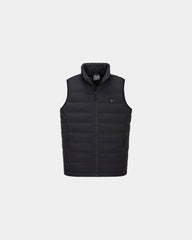 Weste Polycarbonat Nylon mit Heizung zum Personalisieren - Schwarz-Himmelblau