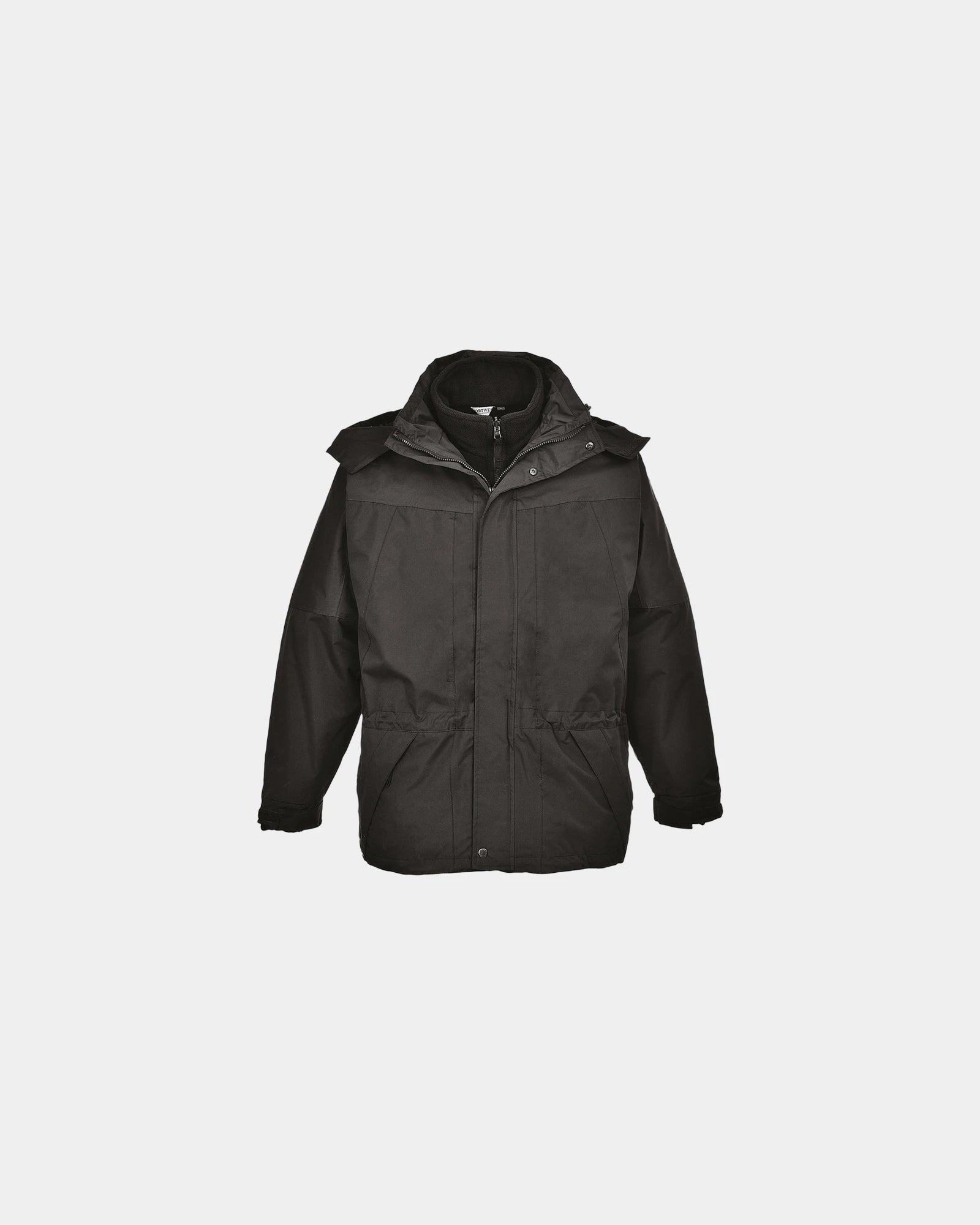 Parka Bicolore Herren Aviemore zum Personalisieren - Schwarz-Himmelblau