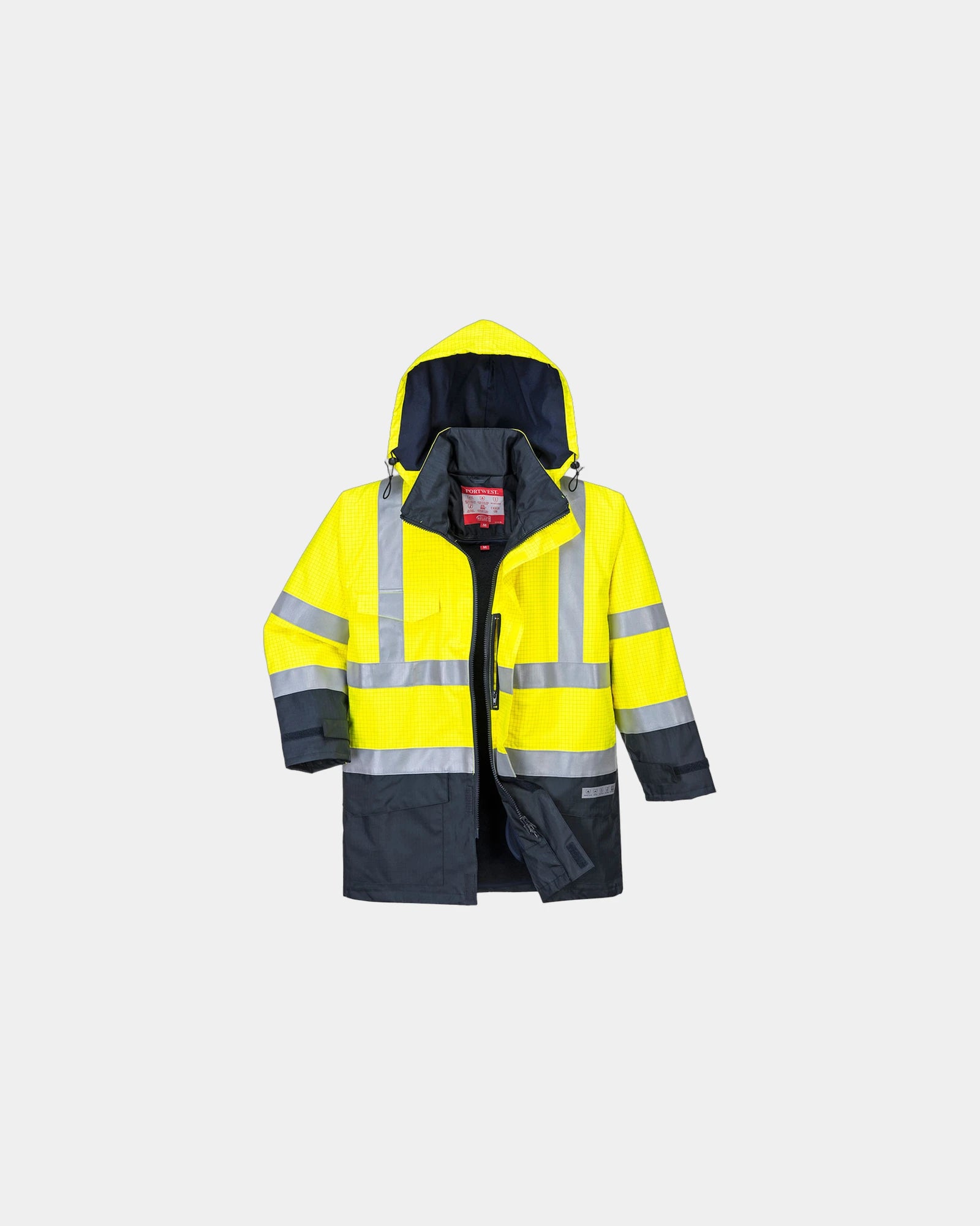 Jacke Bizflame Rain zum Personalisieren - Gelb-Marineblau