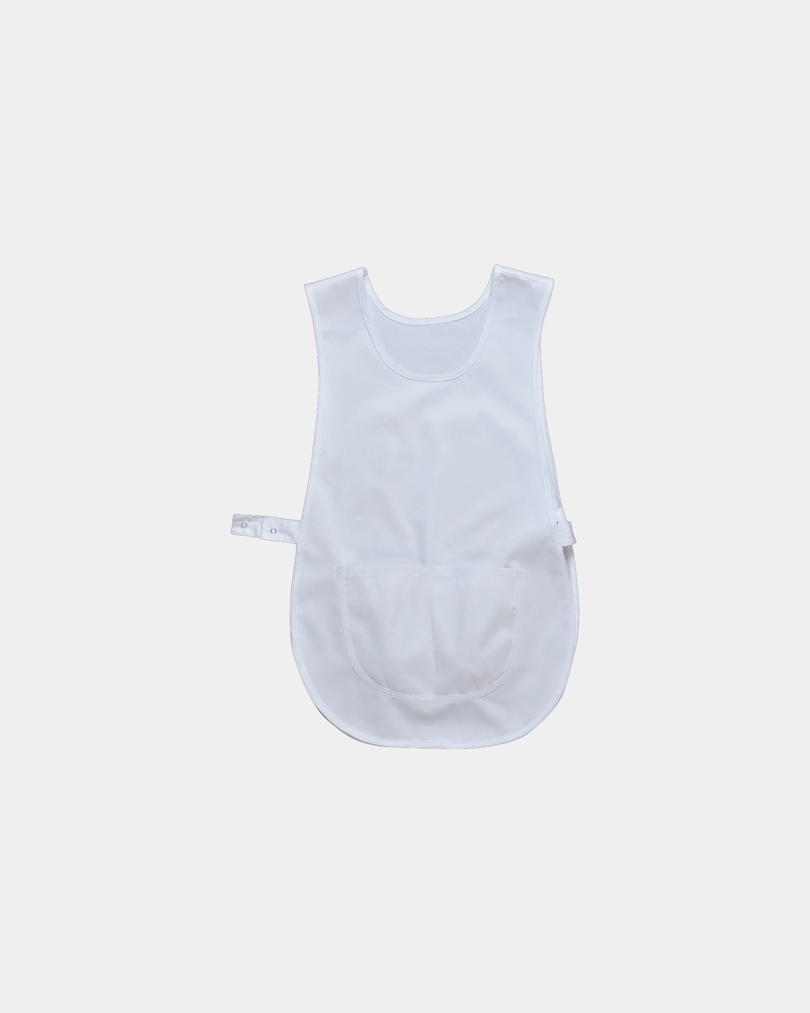 Chasuble Polycoton Kingsmill mit großer Tasche zum Personalisieren - Weiß