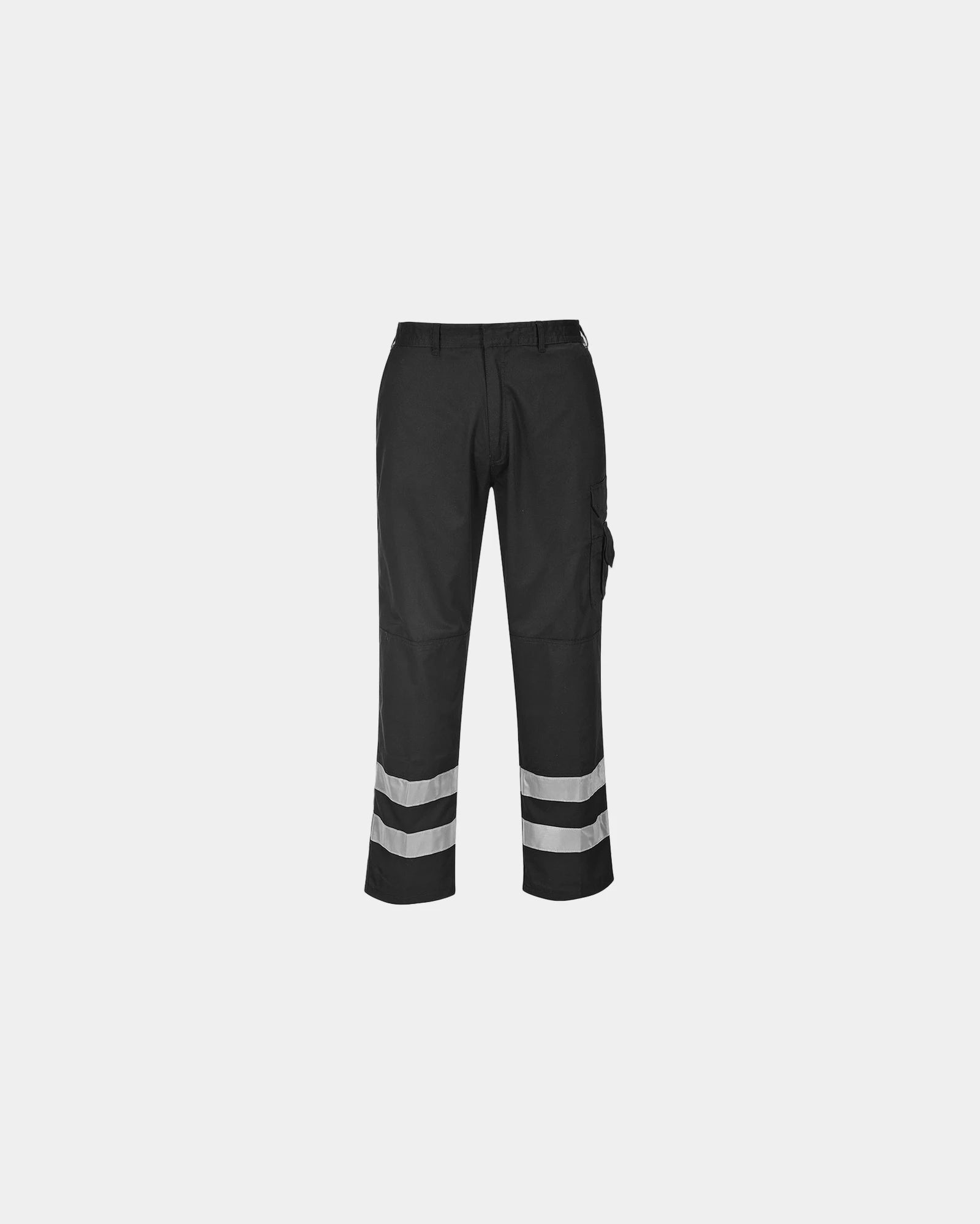 Pantalon Arbeitssicherheit Polycoton Portwest zum Personalisieren - Schwarz-Himmelblau