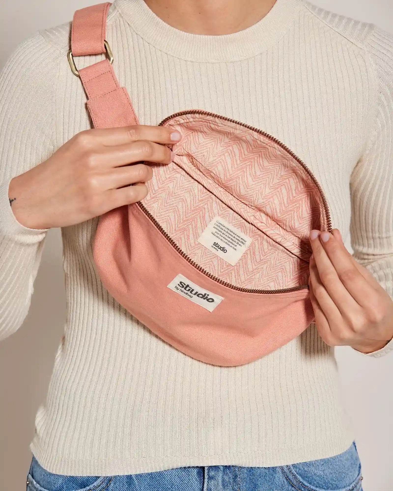 Bauchtasche aus Bio-Baumwolle Hindbag Valentine zum Personalisieren - 23