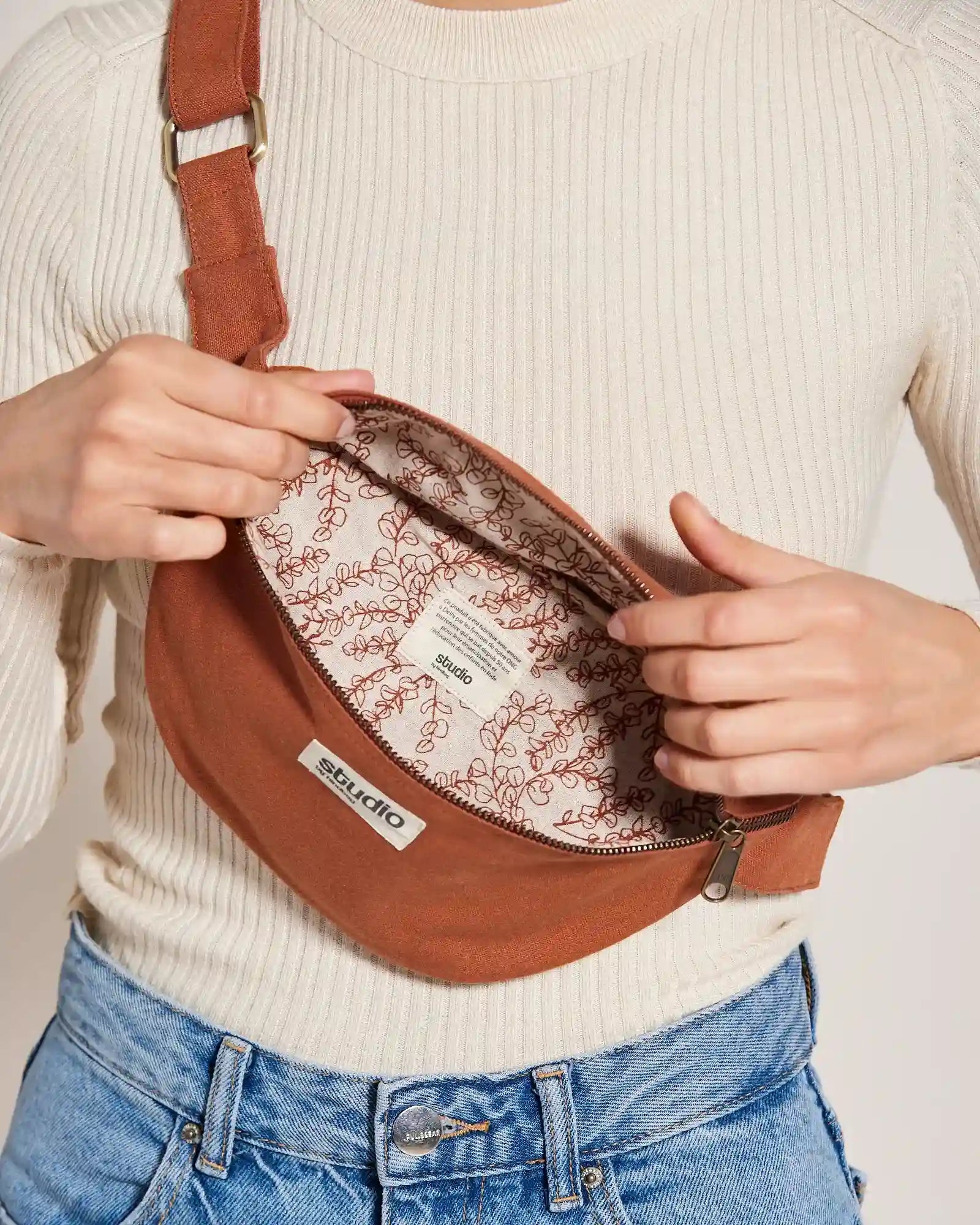 Bauchtasche aus Bio-Baumwolle Hindbag Valentine zum Personalisieren - 17