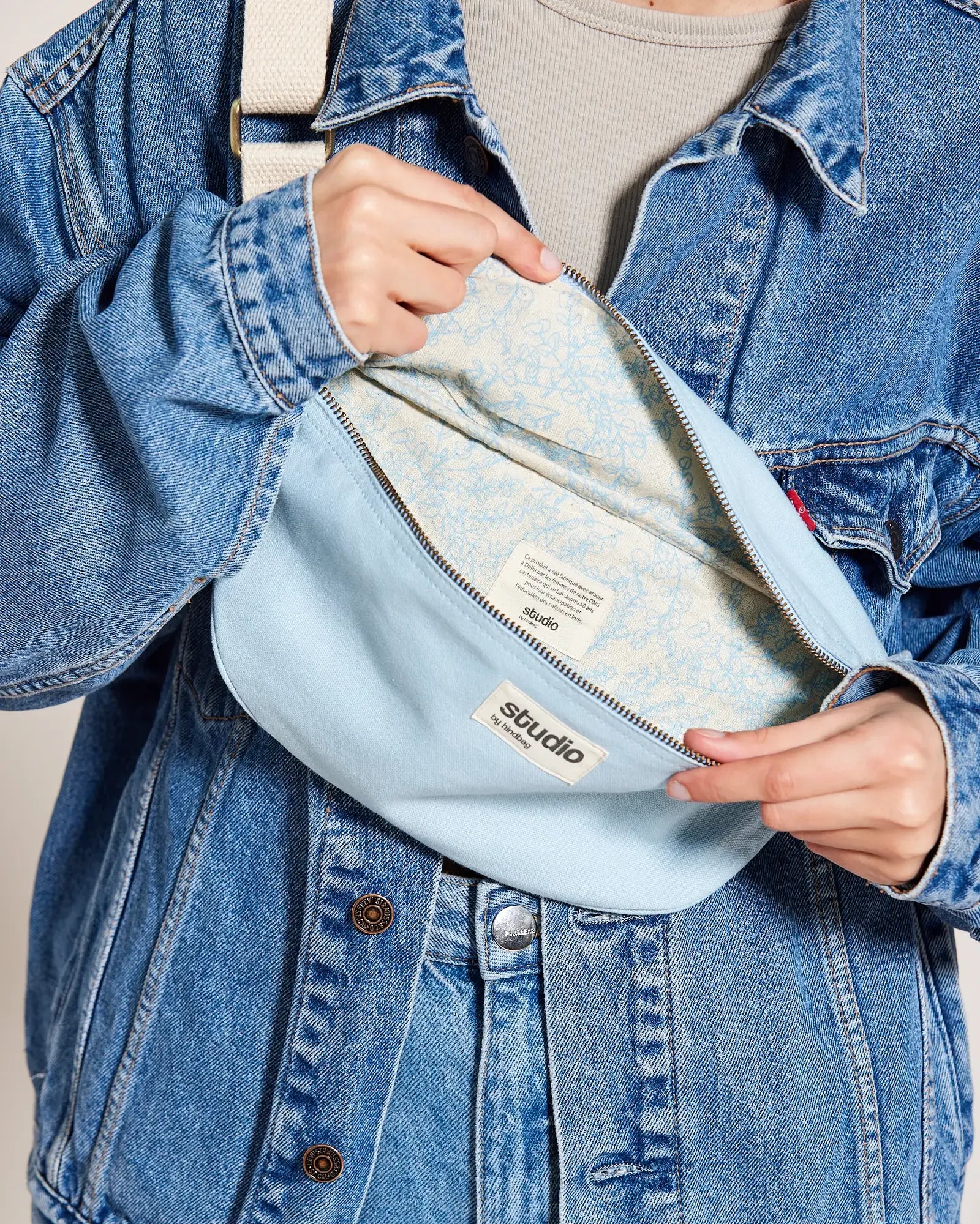 Bauchtasche aus Bio-Baumwolle Hindbag Antoine zum Personalisieren