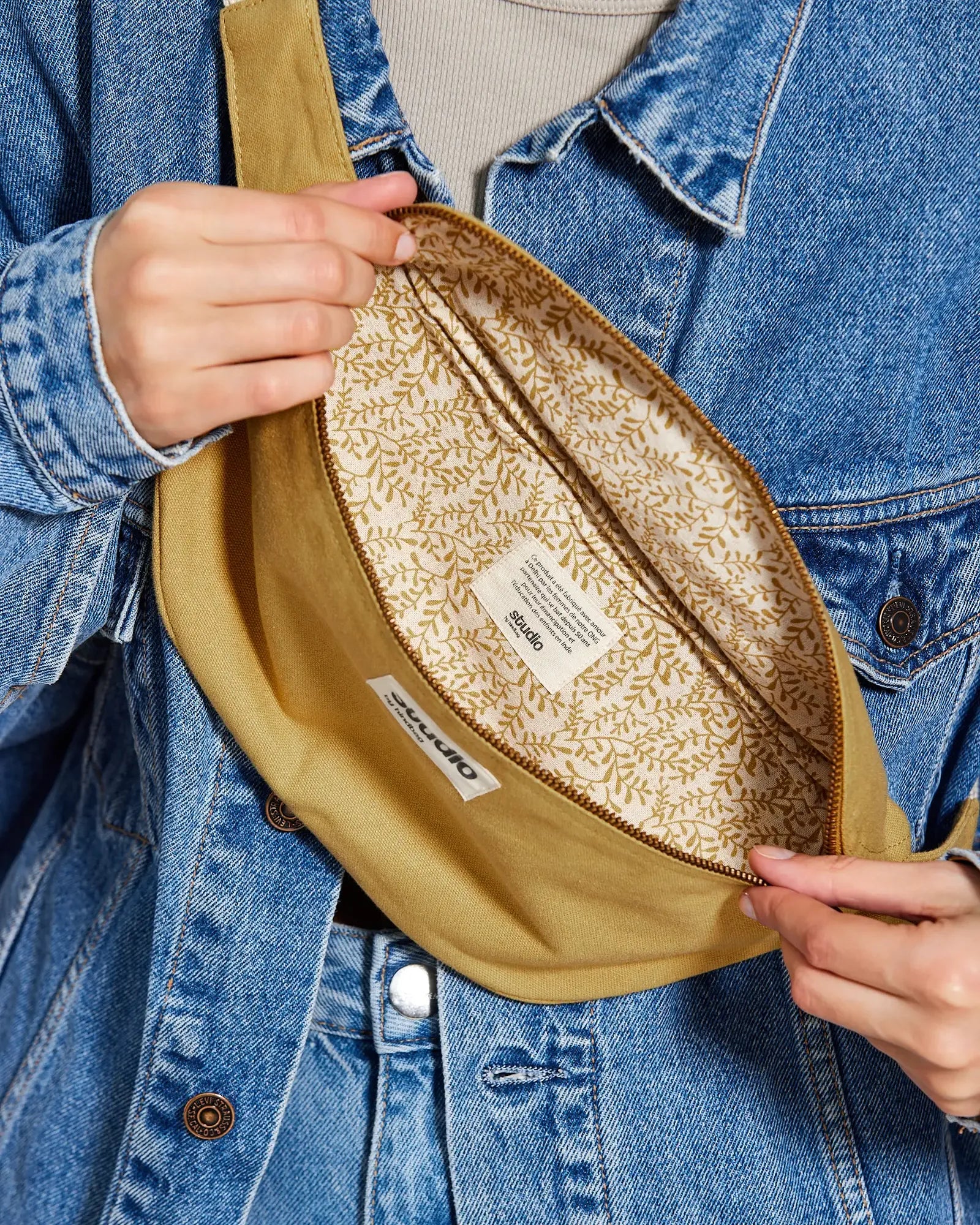 Bauchtasche aus Bio-Baumwolle Hindbag Antoine zum Personalisieren