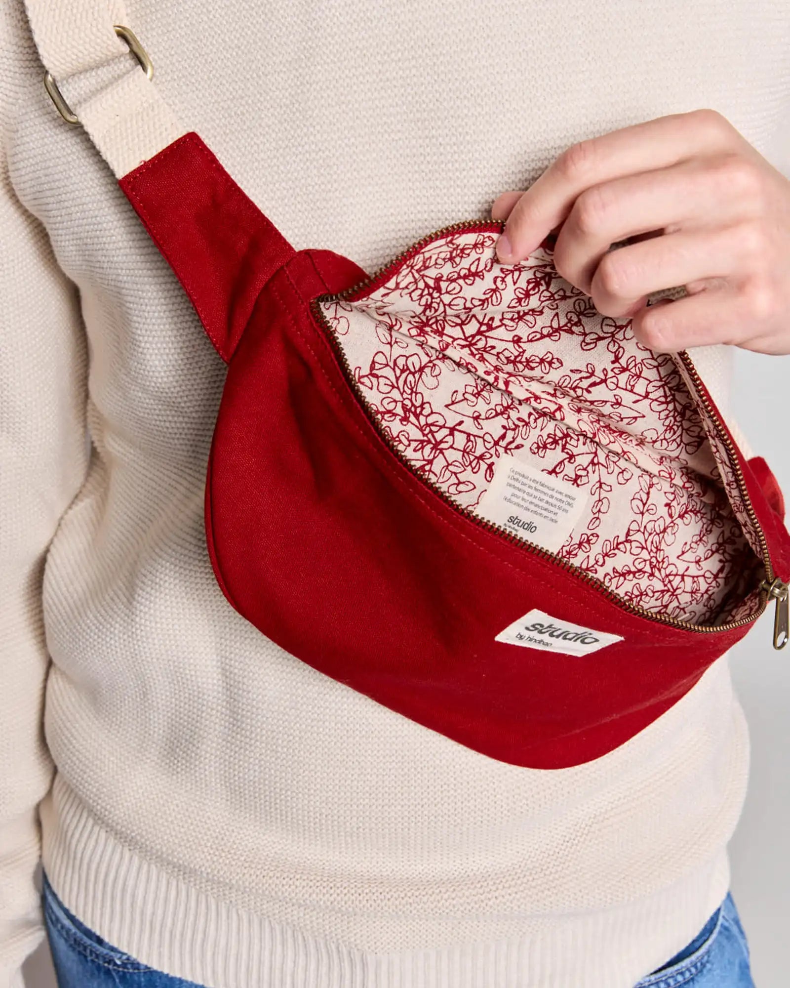 Bauchtasche aus Bio-Baumwolle Hindbag Antoine zum Personalisieren
