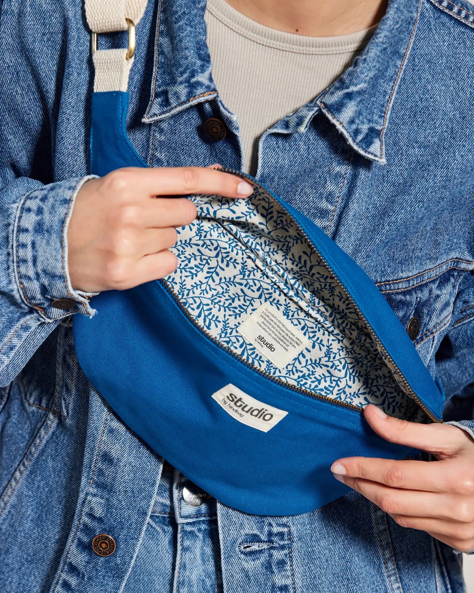 Bauchtasche aus Bio-Baumwolle Hindbag Antoine zum Personalisieren