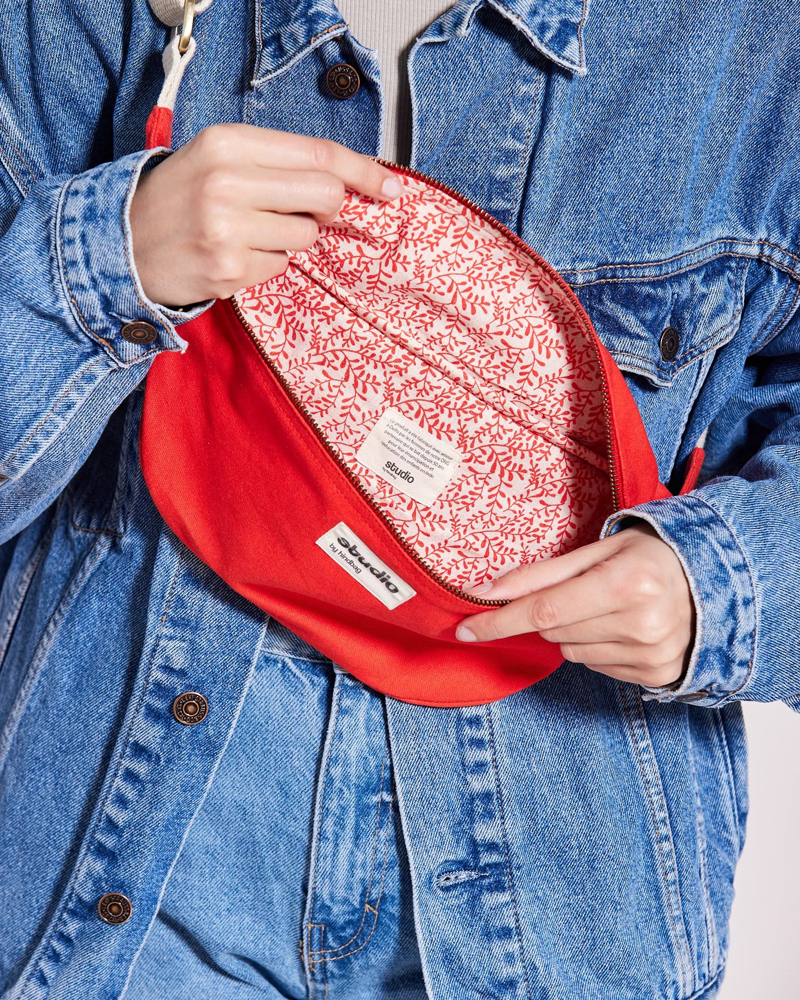 Bauchtasche aus Bio-Baumwolle Hindbag Antoine zum Personalisieren