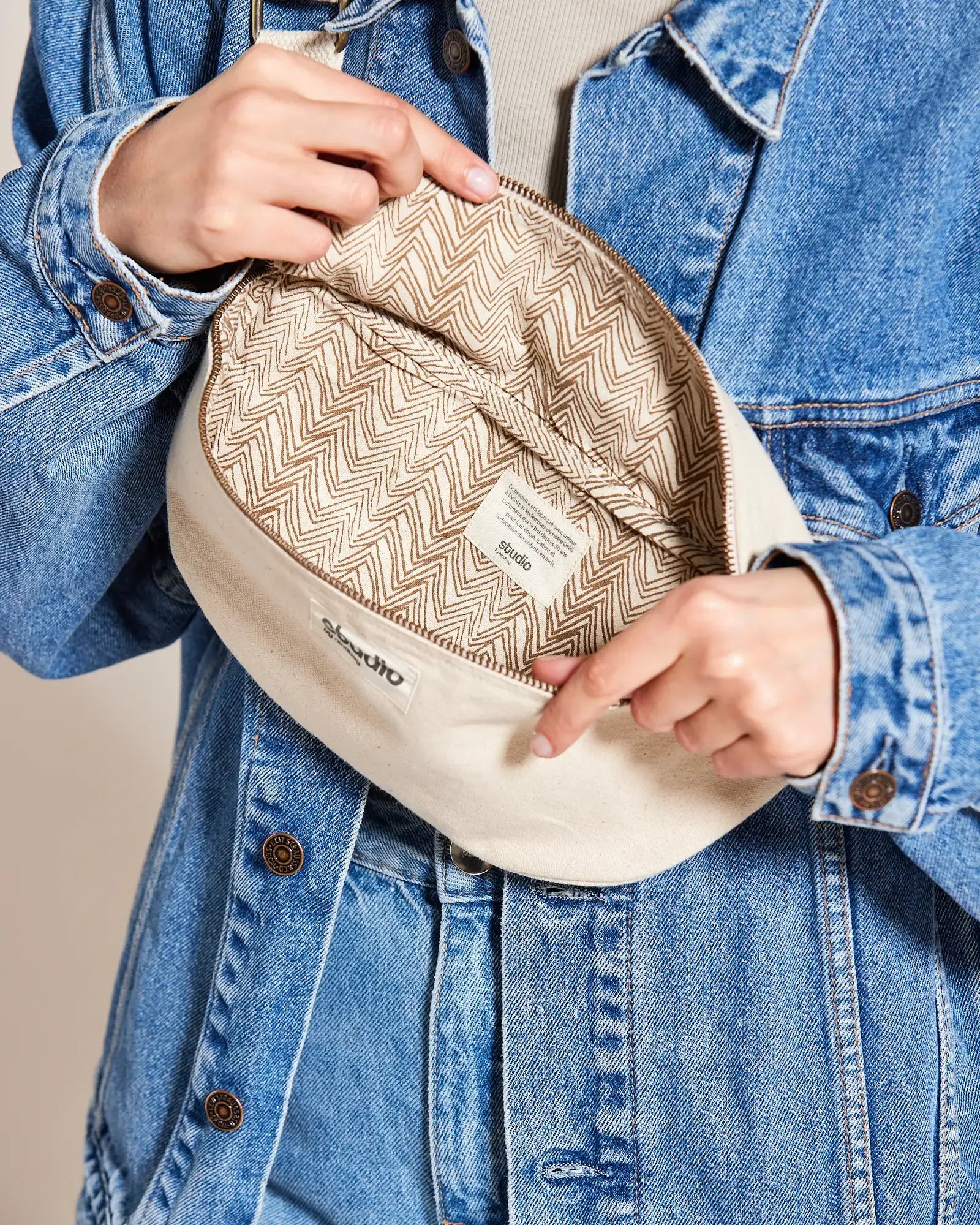 Bauchtasche aus Bio-Baumwolle Hindbag Antoine zum Personalisieren