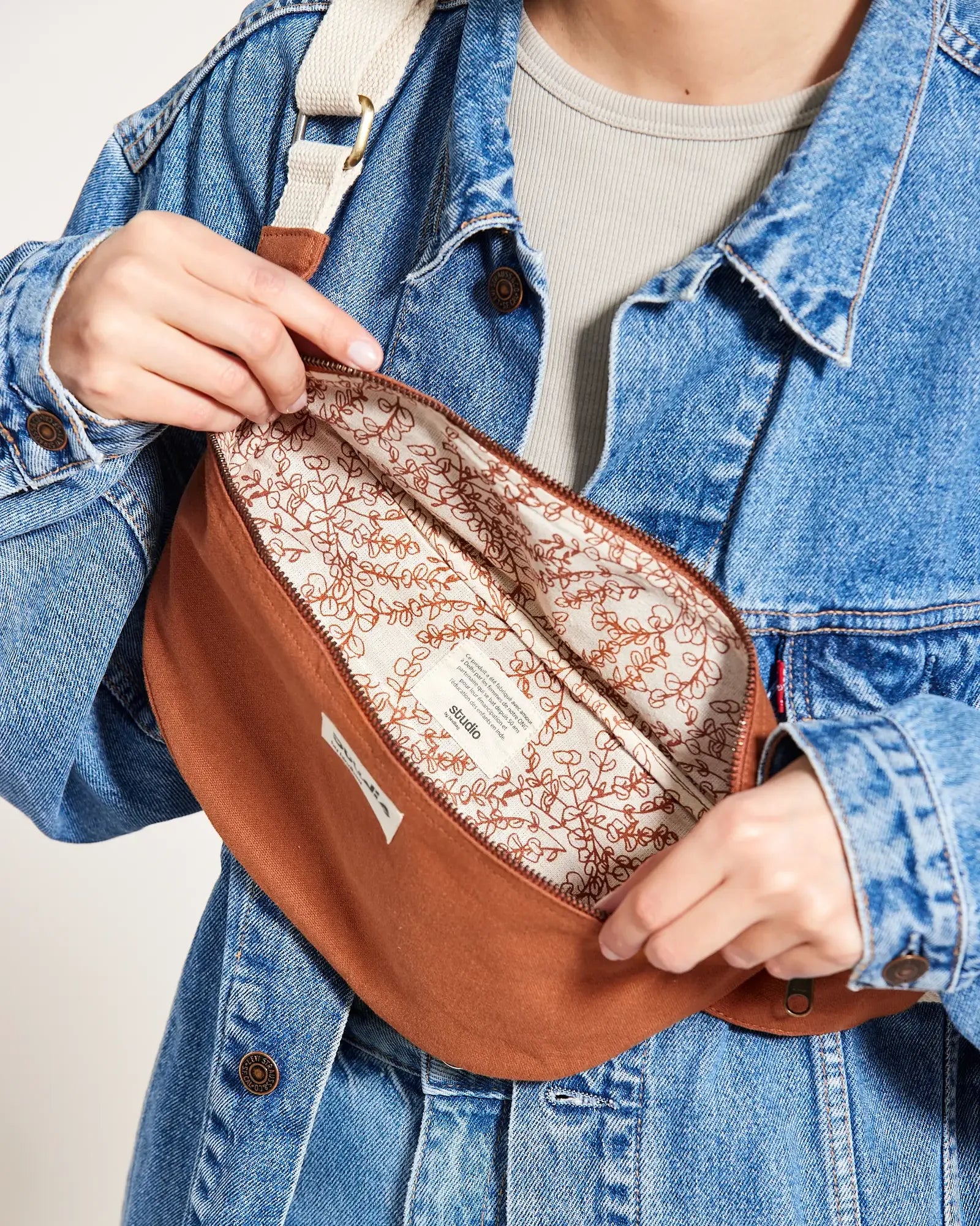 Bauchtasche aus Bio-Baumwolle Hindbag Antoine zum Personalisieren